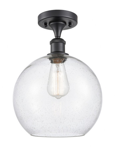 Athens 1 Light Semi Flush Mount 13.25 Inch and 10 Inch Wide by Innovations - 516-1C-BK-G124-10