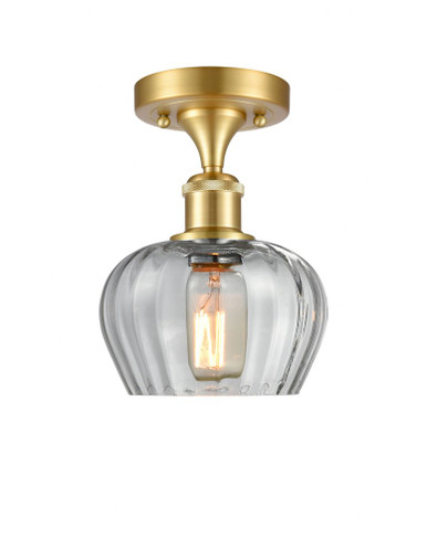Fenton 1 Light Semi Flush Mount 8.75 Inch and 6.5 Inch Wide by Innovations - 516-1C-SG-G92