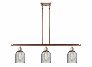 Caledonia 3 Light Stem Hung Island 9.5 Inch and 36 Inch Wide by Innovations - 516-3I-AC-G257