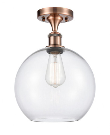 Athens 1 Light Semi Flush Mount 13.25 Inch and 10 Inch Wide by Innovations - 516-1C-AC-G122-10