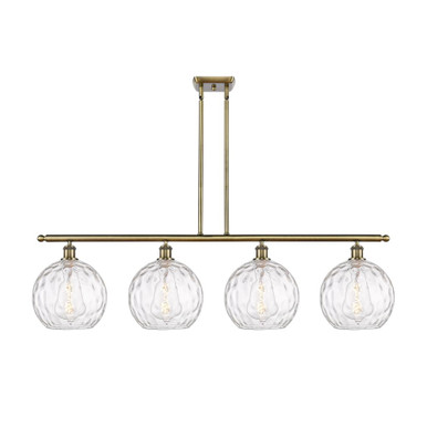 Athens Water Glass 100W 4 LED Stem Hung Island 12.25X 48.25 by Innovations - 516-4I-G1215-10-LED