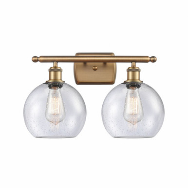 Athens 2 Light Bath Vanity 11 Inch Tall and 18 Inch Wide by Innovations - 516-2W-BB-G124-8