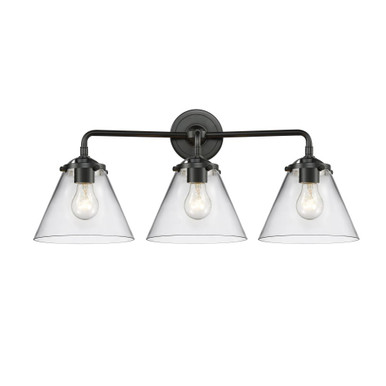 Cone 3 Light Bath Vanity 9.25 Inch Tall and 25.75 Inch Wide by Innovations - 284-3W-G4