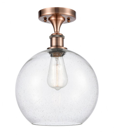 Athens 1 Light Semi Flush Mount 13.25 Inch and 10 Inch Wide by Innovations - 516-1C-AC-G124-10