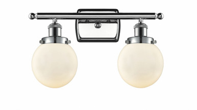 Beacon 2 Light Bath Vanity 11 Inch Tall and 16 Inch Wide by Innovations - 916-2W-PC-G201-6