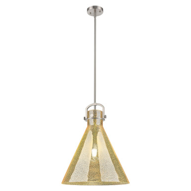 Newton Cone 1 Light Pendant 17.25 Inch Tall and 16 Inch Wide by Innovations - 410-1SL-SN-G411-16ME