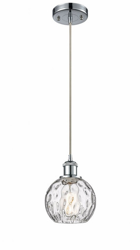 Athens Water Glass 1 Light Cord Hung Mini Pendant 8 X 6 by Innovations - 516-1P-PC-G1215-6
