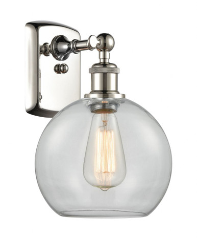 Athens 1 Light Wall Sconce 11 Inch Tall and 8 Inch Wide by Innovations - 516-1W-PN-G122-8