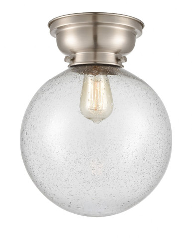 Beacon 1 Light Flush Mount 12.75 Inch Tall and 10 Inch Wide by Innovations - 623-1F-SN-G204-10