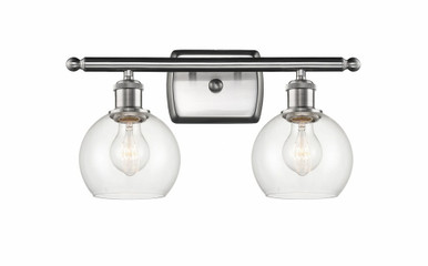 Athens 2 Light Bath Vanity 8.88 Inch Tall X 15.88 Inch Wide by Innovations - 516-2W-SN-G122-6