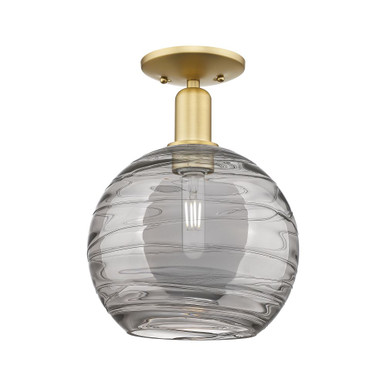 Athens Deco Swirl 1 Light Semi Flush Mount 13.13 X 10 Inch by Innovations - 716-1C-SG-G1213-10SM