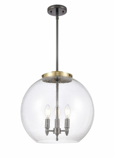 Athens 3 Light Stem Hung Pendant 16.38 X 15.75 Inch Wide by Innovations - 221-3S-BAB-G124-16