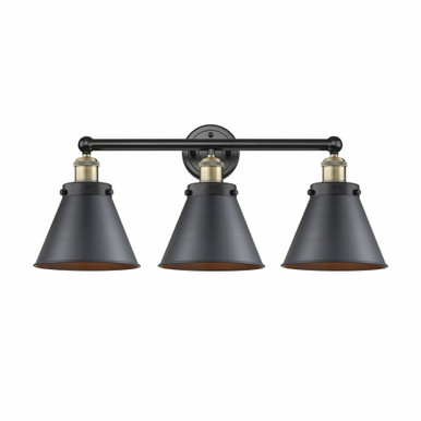Appalachian 3 Light Modern Vanity Light 26 Inch Wide by Innovations - 616-3W-BAB-M13-BK