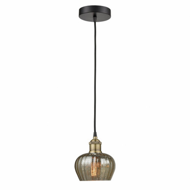 Fenton 1 Light Cord Down Mini Pendant 7.5 and 6.5 Inch Wide by Innovations - 616-1P-BAB-G96