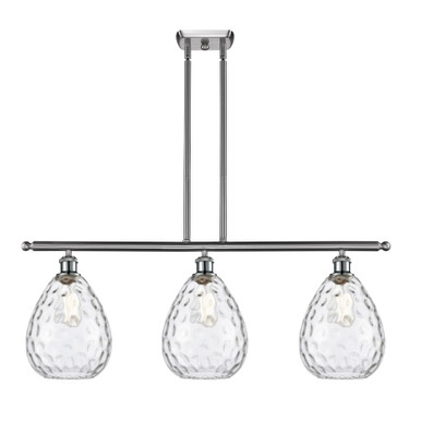 Waverly 3 Light Stem Hung Island 12.5 Inch and 36 Inch Wide by Innovations - 516-3I-SN-G372
