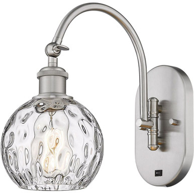 Athens Water Glass 100W 1 LED Adjust Swing Arm Wall Sconce 6 by Innovations - 518-1W-G1215-6-LED