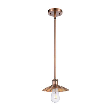 Scallop 1 Light Mini Pendant 4.25 Inch Tall X 7.5 Inch Wide by Innovations - 516-1S-AC-M17-AC