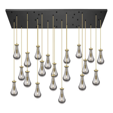 Owego 21 Light Multi Pendant 44 Inch Tall X 71.38 Inch Wide by Innovations - 172BK-451-1P-BB-G451-5SM-20