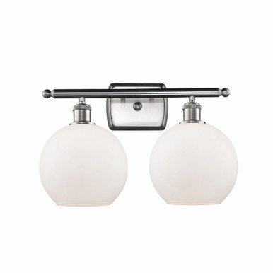 Athens 2 Light Bath Vanity 11 Inch Tall and 18 Inch Wide by Innovations - 516-2W-SN-G121-8