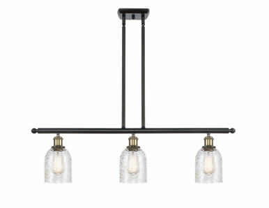 Caledonia 3 Light Stem Hung Island 9.5 Inch and 36 Inch Wide by Innovations - 516-3I-BAB-G259