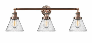 Cone 3 Light Bath Vanity 11 Inch Tall and 32 Inch Wide by Innovations - 205-AC-G44