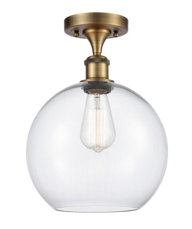 Athens 1 Light Semi Flush Mount 13.25 Inch and 10 Inch Wide by Innovations - 516-1C-BB-G122-10