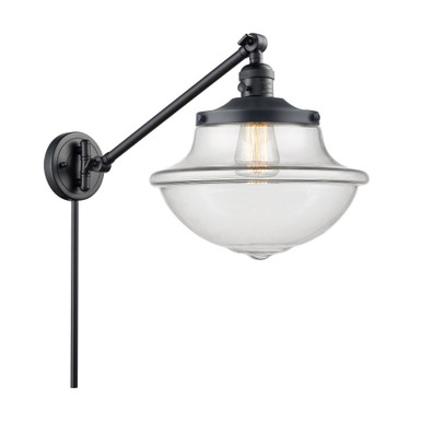 Oxford 1 Light Adjustable Swing Arm Wall Sconce 13 X 11.75 by Innovations - 237-BK-G542