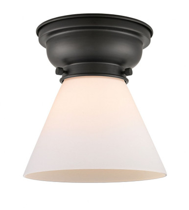 Cone 1 Light Flush Mount 8.25 Inch Tall and 7.75 Inch Wide by Innovations - 623-1F-BK-G41