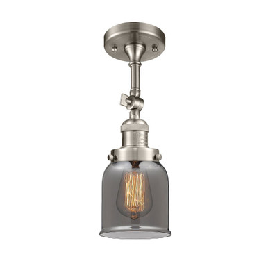 Bell 1 Light Adjustable Semi Flush Mount 14.5 X 5 Inch Wide by Innovations - 201F-SN-G53