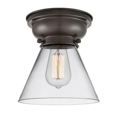 Cone 100W 1 LED Flush Mount 8.25 Inch Tall X 7.75 Inch Wide by Innovations - 623-1F-G4-LED