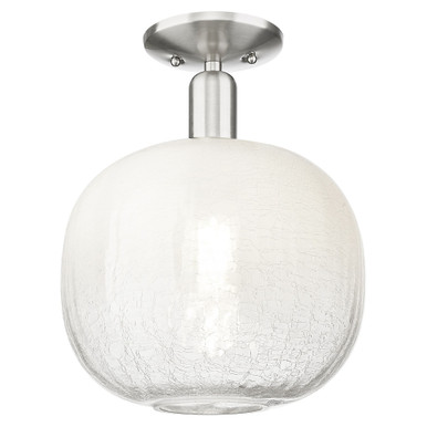 Brookhaven Sphere 1 Light Semi Flush Mount 13.5X10.5 Inch by Innovations - 716-1C-SN-G481-10OP
