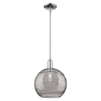 Athens Deco Swirl 1 Light Stem Hung Mini Pendant 14 X 12 by Innovations - 716-1S-PC-G1213-12SM