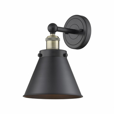 Appalachian 1 Light Wall Sconce 11.63 Inch Tall by Innovations - 616-1W-BAB-M13-BK