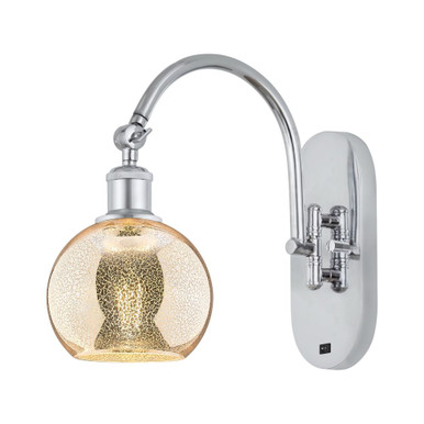 Athens 1 Light Wall Sconce 11.88 Inch Tall X 5.88 Inch Wide by Innovations - 918-1W-PC-G128-6