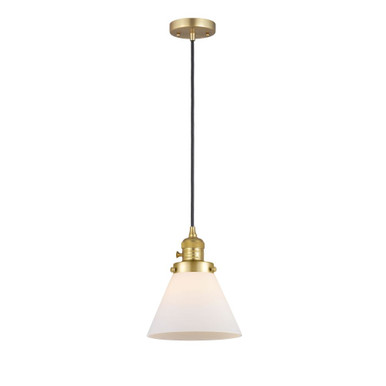 Cone 100W 1 LED Cord Down Mini Pendant 9.13 X 7.75 Inch Wide by Innovations - 201CSW-SG-G41-LED