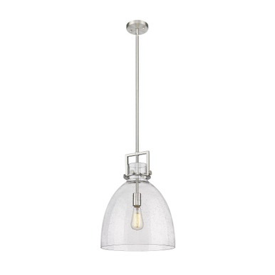 Newton Bell 1 Light Pendant 15 Inch Tall and 14 Inch Wide by Innovations - 411-1SL-G412-14