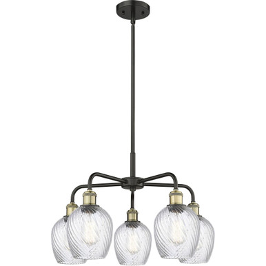Salina 5 Light Chandelier 14.88 Inch Tall X 23.75 Inch Wide by Innovations - 516-5CR-BAB-G292