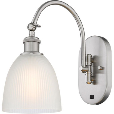 Castile 100W 1 LED Adjustable Swing Arm Wall Sconce 12.5X 6 by Innovations - 518-1W-SN-G381-LED