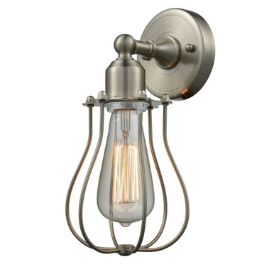 Muselet 100W 1 LED Wall Sconce 11 Inch Tall X 5.5 Inch Wide by Innovations - 900-1W-SN-CE513-SN-LED