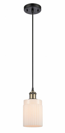 Hadley 1 Light Cord Hung Mini Pendant 9 and 4.5 Inch Wide by Innovations - 516-1P-BAB-G341