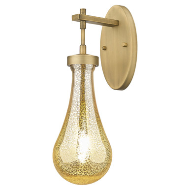 Owego 1 Light Glass Wall Sconce 16.5 Inch and 5.13 Inch Wide by Innovations - 451-1W-BB-G451-5ME