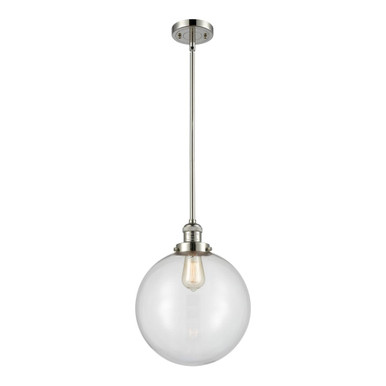 Beacon 100W 1 LED Stem Hung Mini Pendant 15 Tall and 12 Wide by Innovations - 201S-G20-12-LED