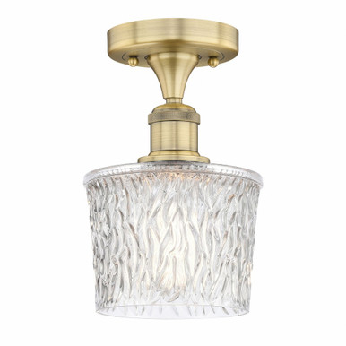 Niagra 1 Light 6.5 Inch Wide Semi Flush Mount by Innovations - 616-1F-BB-G402