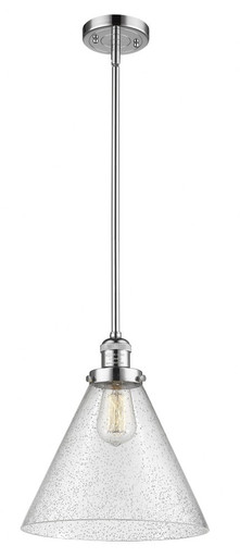 Cone 1 Light Stem Hung Mini Pendant 16 Inch and 12 Inch Wide by Innovations - 201S-PC-G44-L