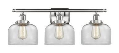 Bell 3 Light Bath Vanity 11 Inch Tall and 28 Inch Wide by Innovations - 916-3W-SN-G72