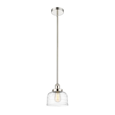 Bell 1 Light Stem Hung Mini Pendant 8.25 X 7.75 Inch Wide by Innovations - 616-1SH-G7