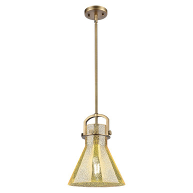 Newton Cone 1 Light Mini Pendant 13.13 Inch and 10 Inch Wide by Innovations - 410-1SM-BB-G411-10ME