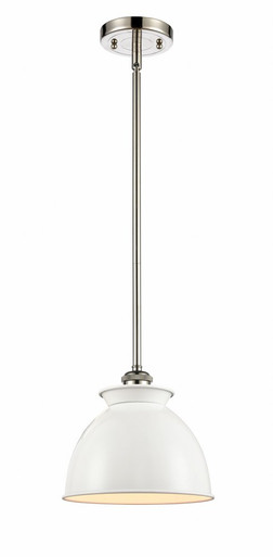 Adirondack 1 Light Industrial Stem Hung Small Pendant by Innovations - 516-1S-PN-M14-W