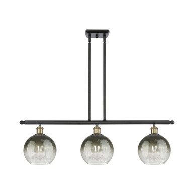 Brookhaven Globe 3 Light Stem Hung Island 10.63X36 Inch Wide by Innovations - 516-3I-BAB-G483-8SL