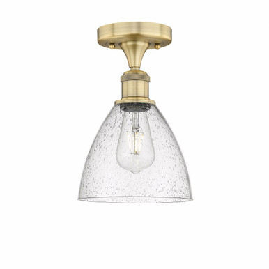 Bristol 1 Light Glass Semi Flush Mount 11.5 X 7.5 Inch Wide by Innovations - 616-1F-BB-GBD-754